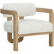 Madrone Rustic Oak / Heather Ivory Tweed Lounge Chair